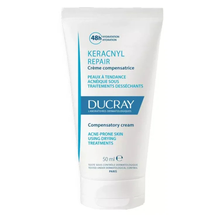 Ducray Hydratační krém pro pleť oslabenou dermatologickou léčbou Keracnyl Repair (Compensatory Cream) 50 ml