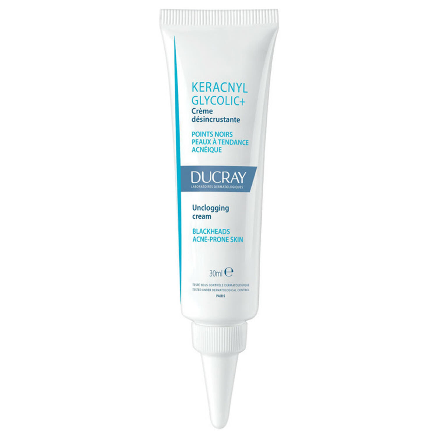 Ducray Krém proti černým tečkám Keracnyl Glycolic+ (Unclogging Cream) 30 ml
