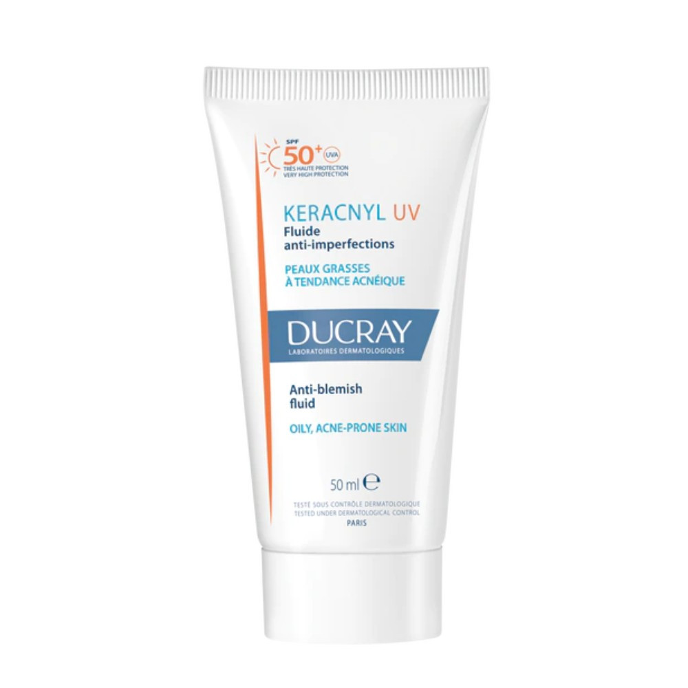 Ducray Ochranný fluid pro problematickou pleť SPF 50+ Keracnyl UV (Anti-Blemish Fluid) 50 ml