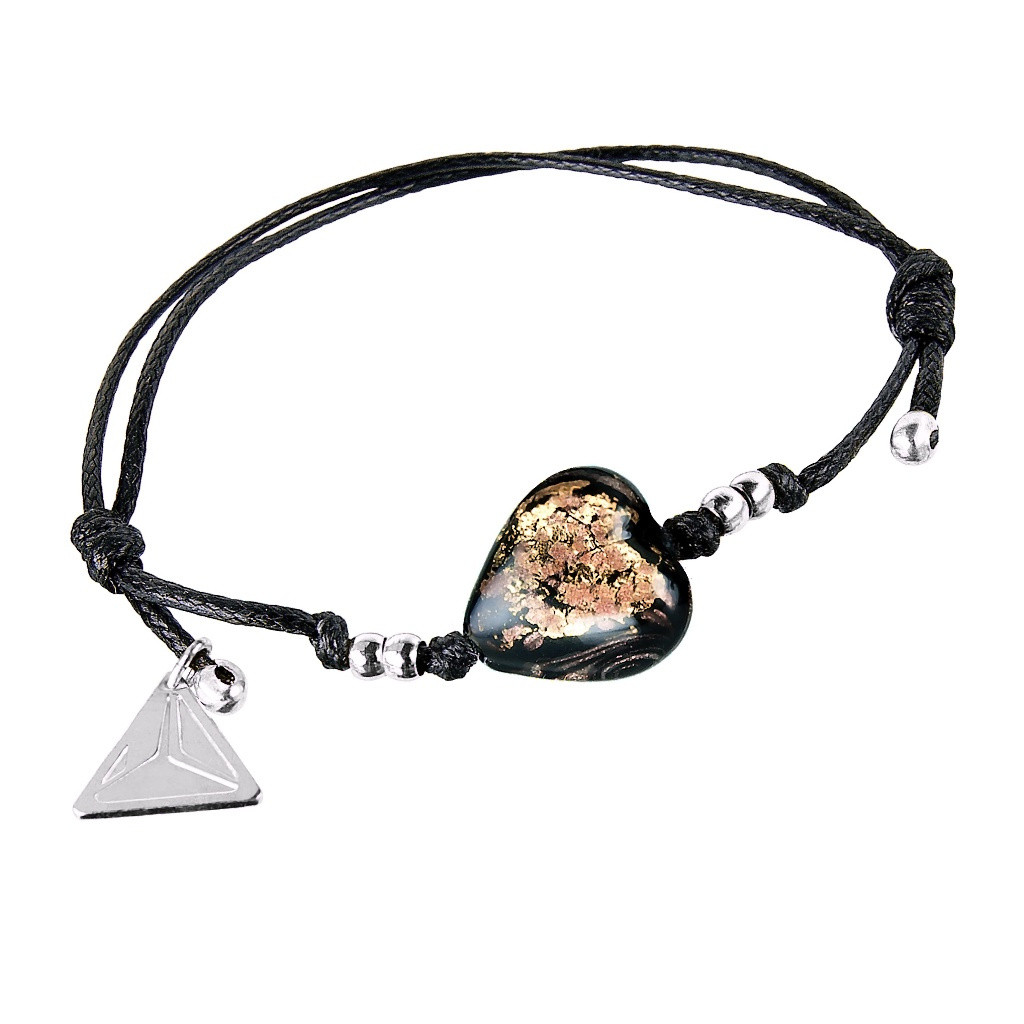 Lampglas Originální náramek Starry Night s 24karátovým zlatem v perle Lampglas BLH32/RHO