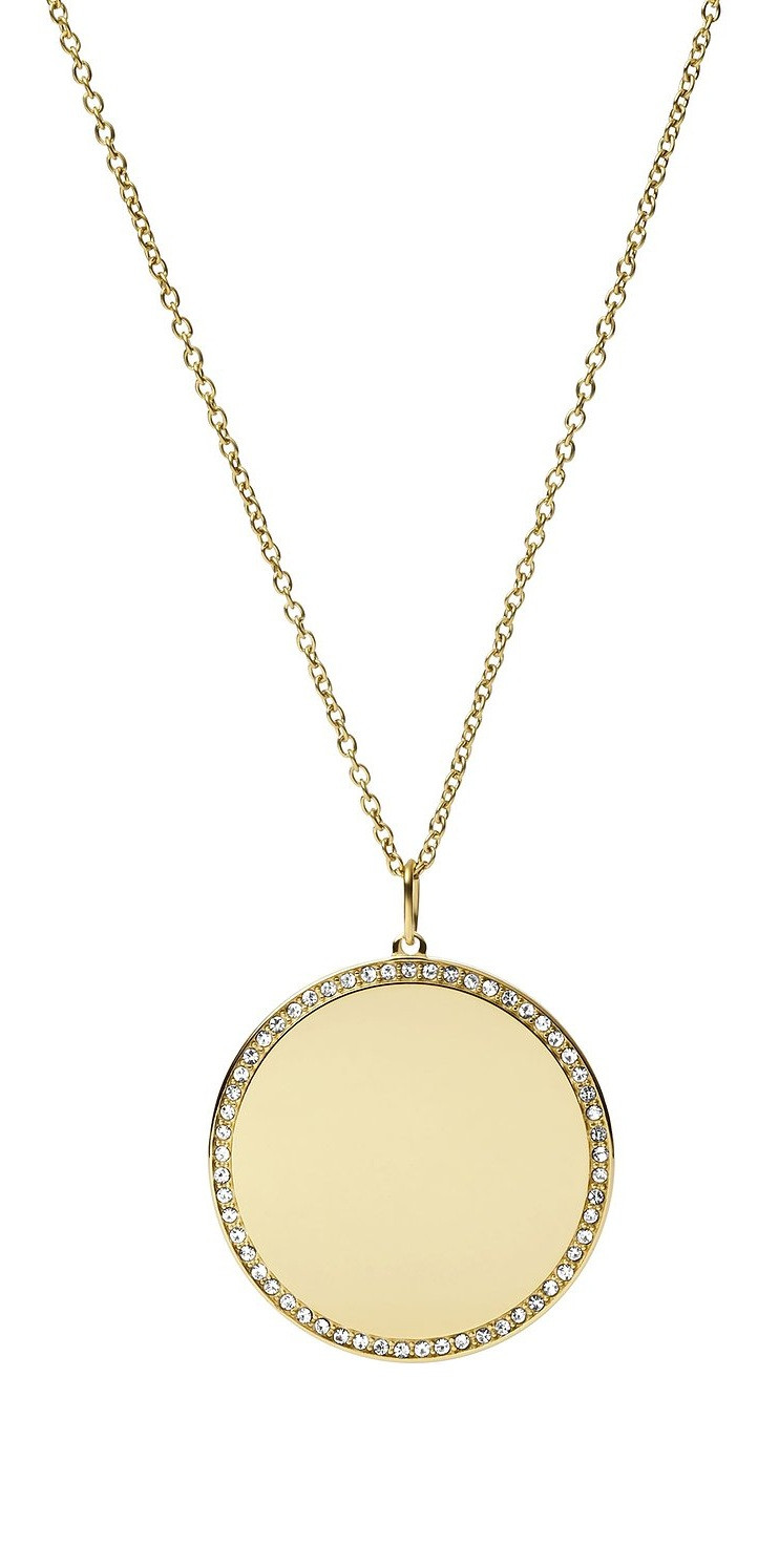 Fossil Výrazný pozlacený náhrdelník pro ženy Drew JF03888710