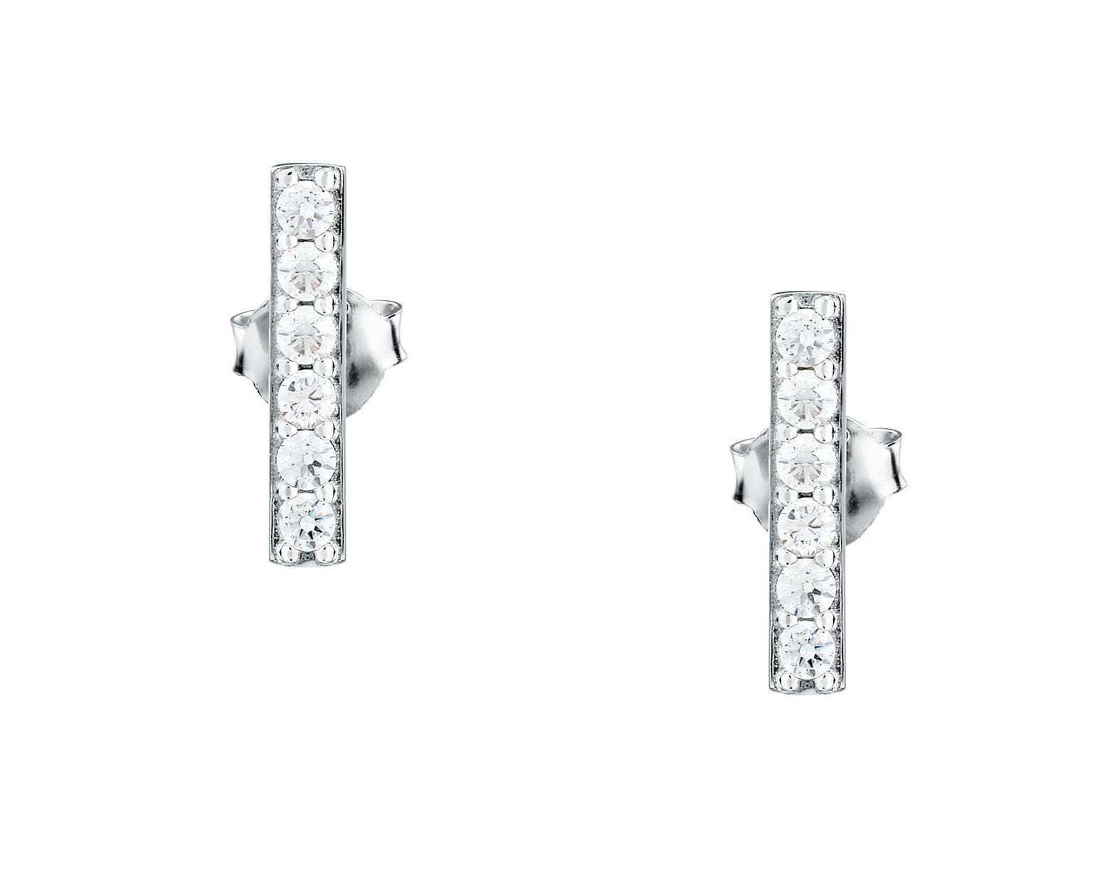 La Petite Story Elegantní stříbrné náušnice se zirkony Silver LPS01AWV71