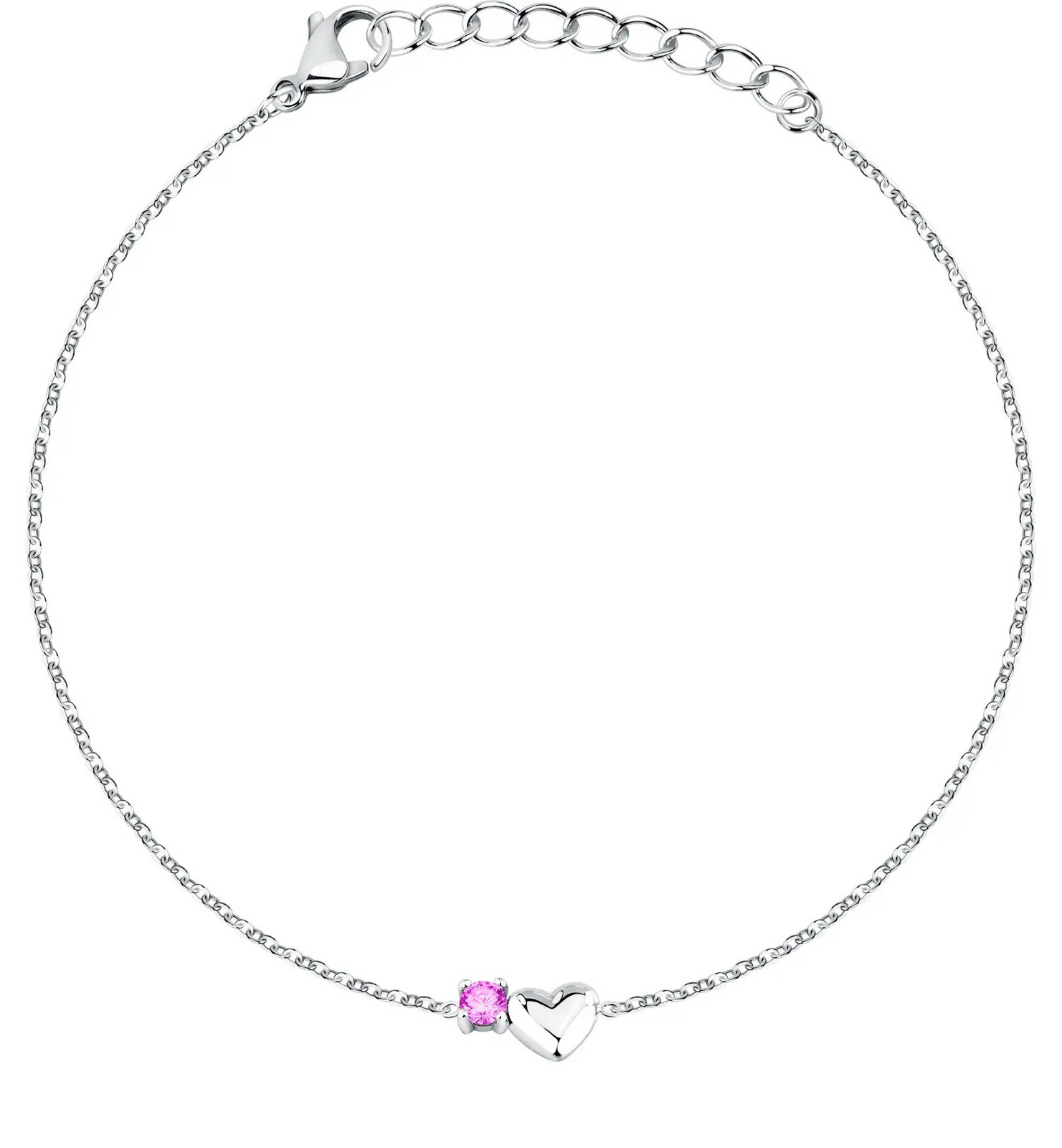 La Petite Story Dámský ocelový náramek Srdíčko se zirkonem Love LPS05ASD58