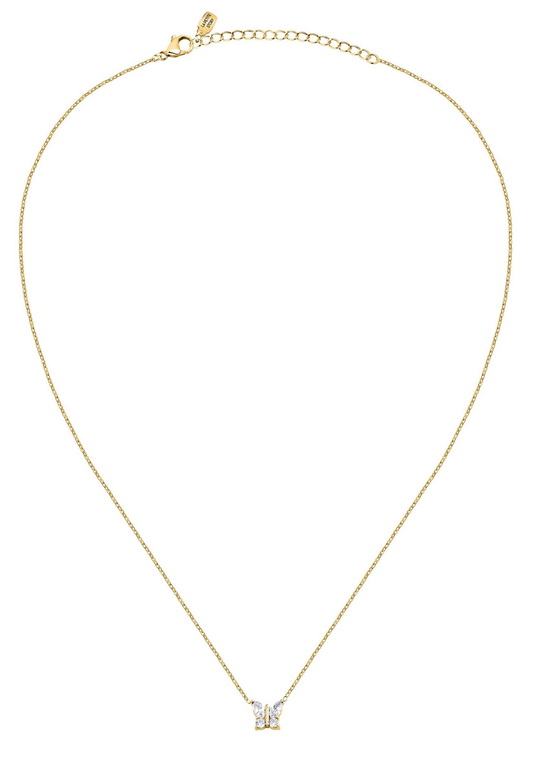 La Petite Story Půvabný pozlacený náhrdelník Motýlek Friendship LPS10ARR111