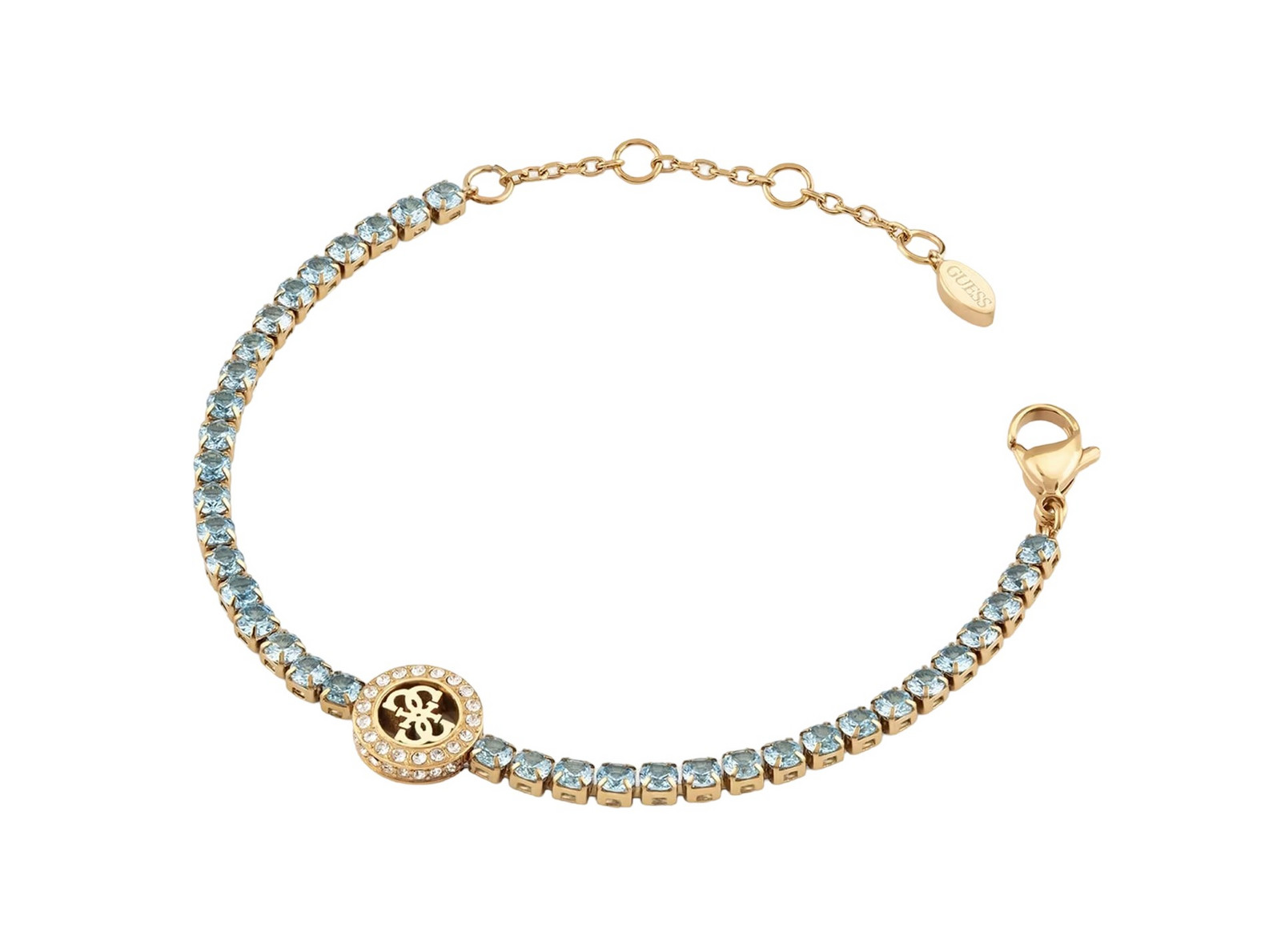 Guess Půvabný tenisový náramek pro ženy Paradise JUBB05142JWYGLS 18,4 cm