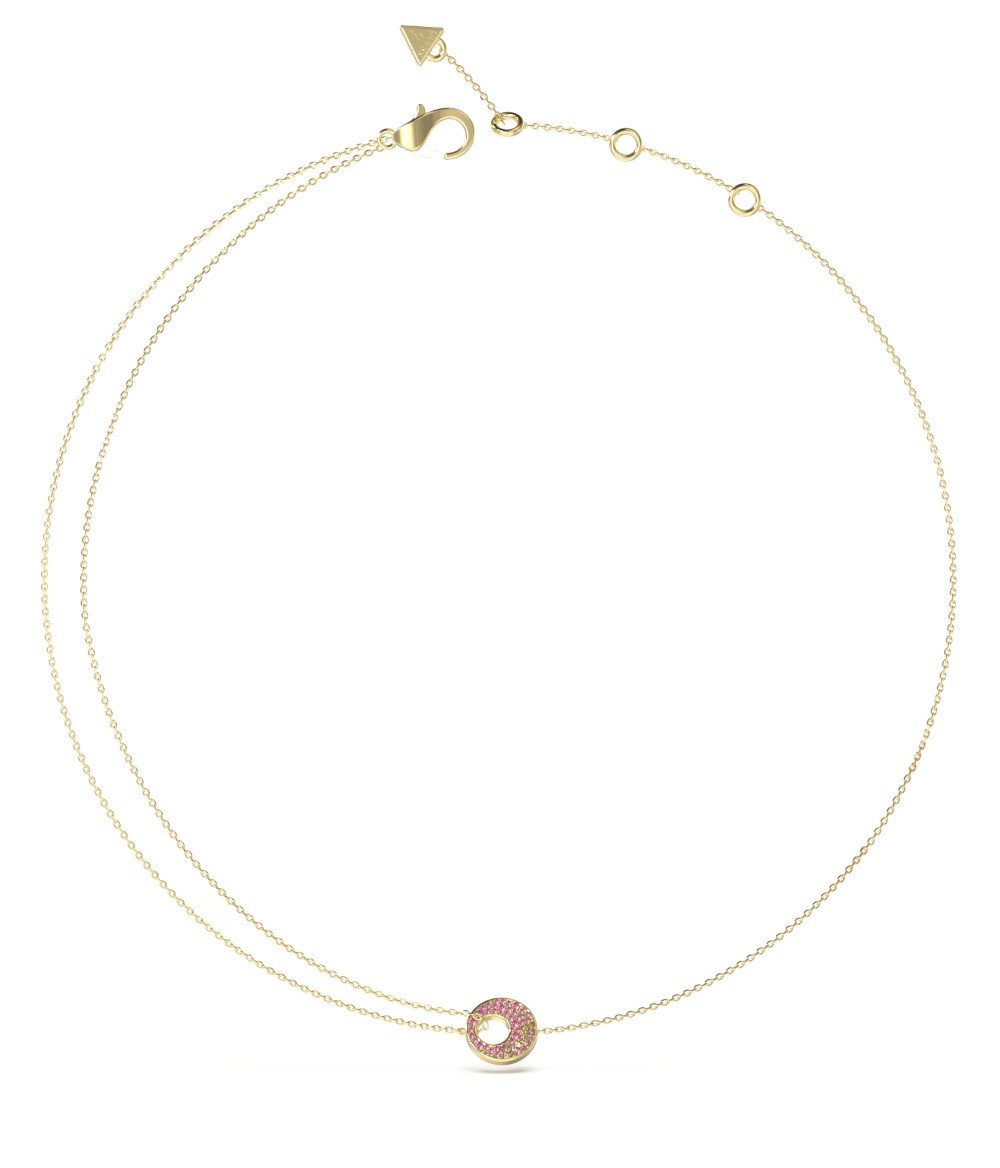 Guess Stylový pozlacený náhrdelník Blooming Summer JUBN05226JWYGPKT/U