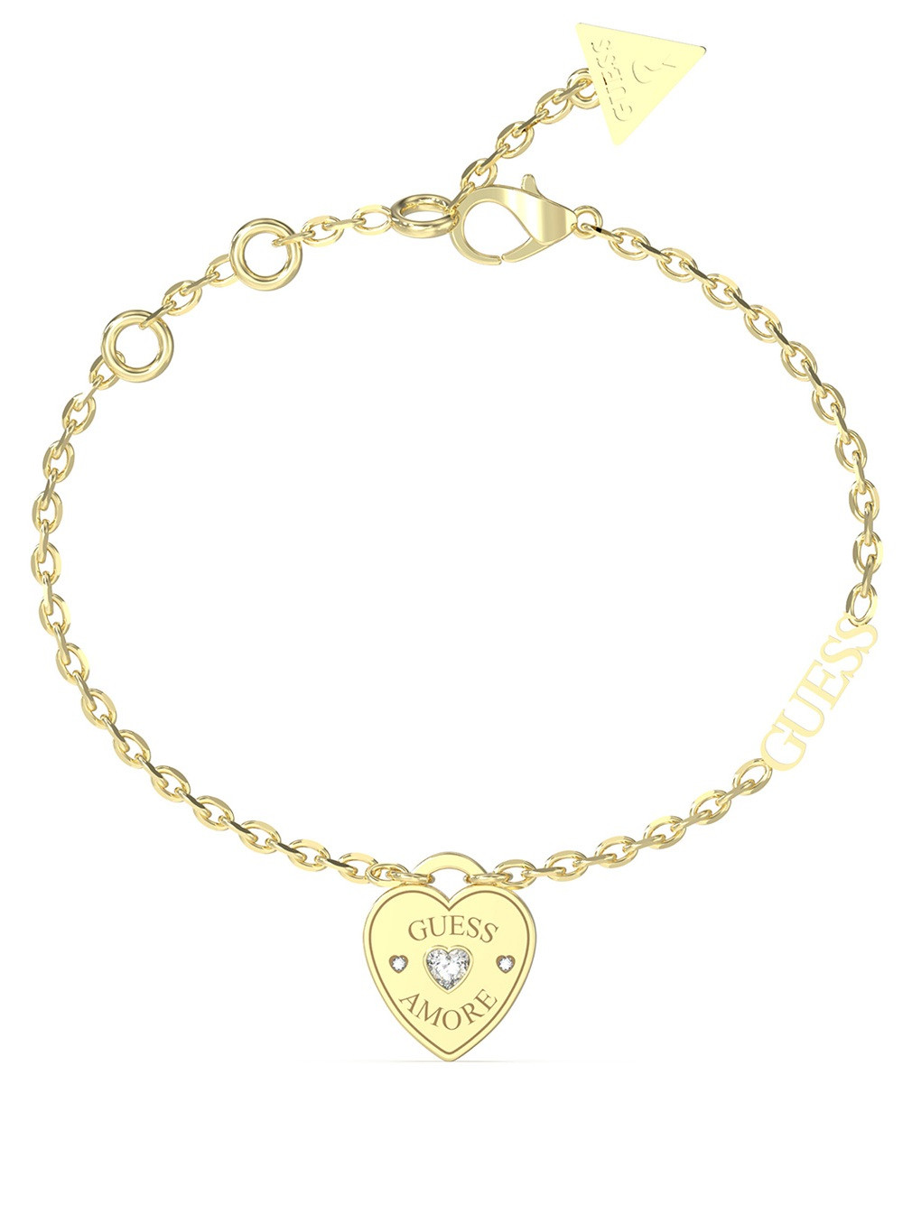 Guess Půvabný pozlacený náramek Guess Amore JUBB05057JWYG 18,5 cm