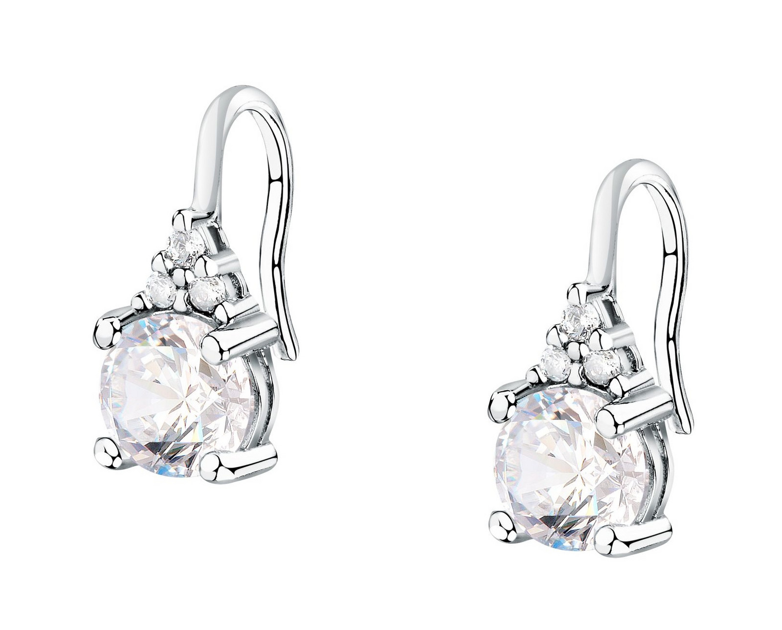Morellato Stříbrné visací náušnice s čirými kubickými zirkony Tesori SAIW298