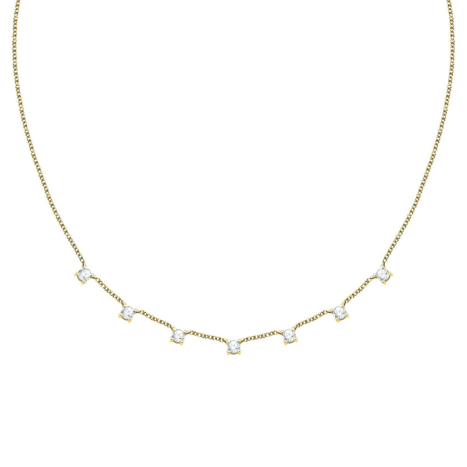 Morellato Pozlacený dámský náhrdelník s kubickými zirkony Tesori SAIW309