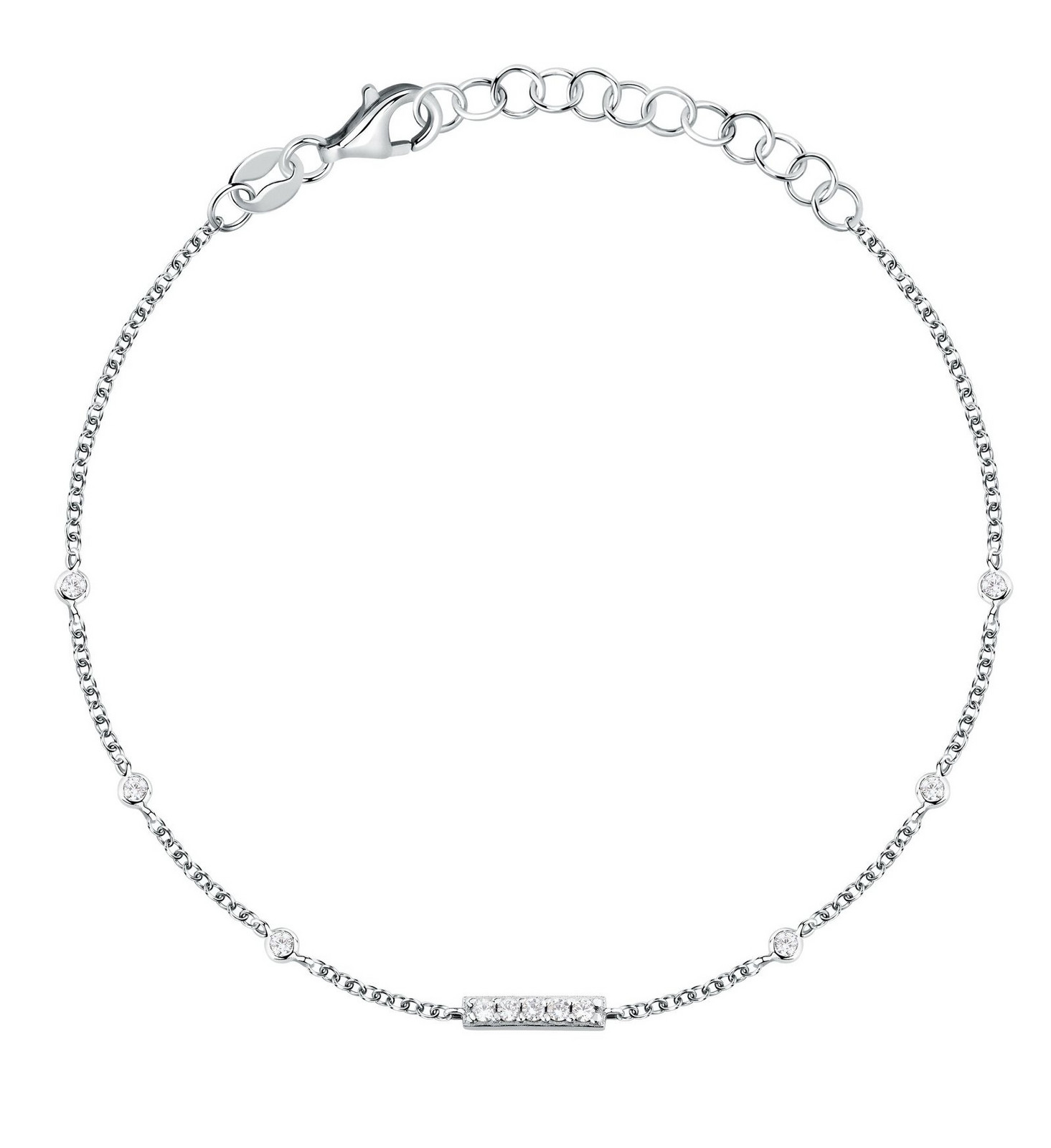 La Petite Story Stříbrný náramek s kubickými zirkony Silver LPS05AWV76