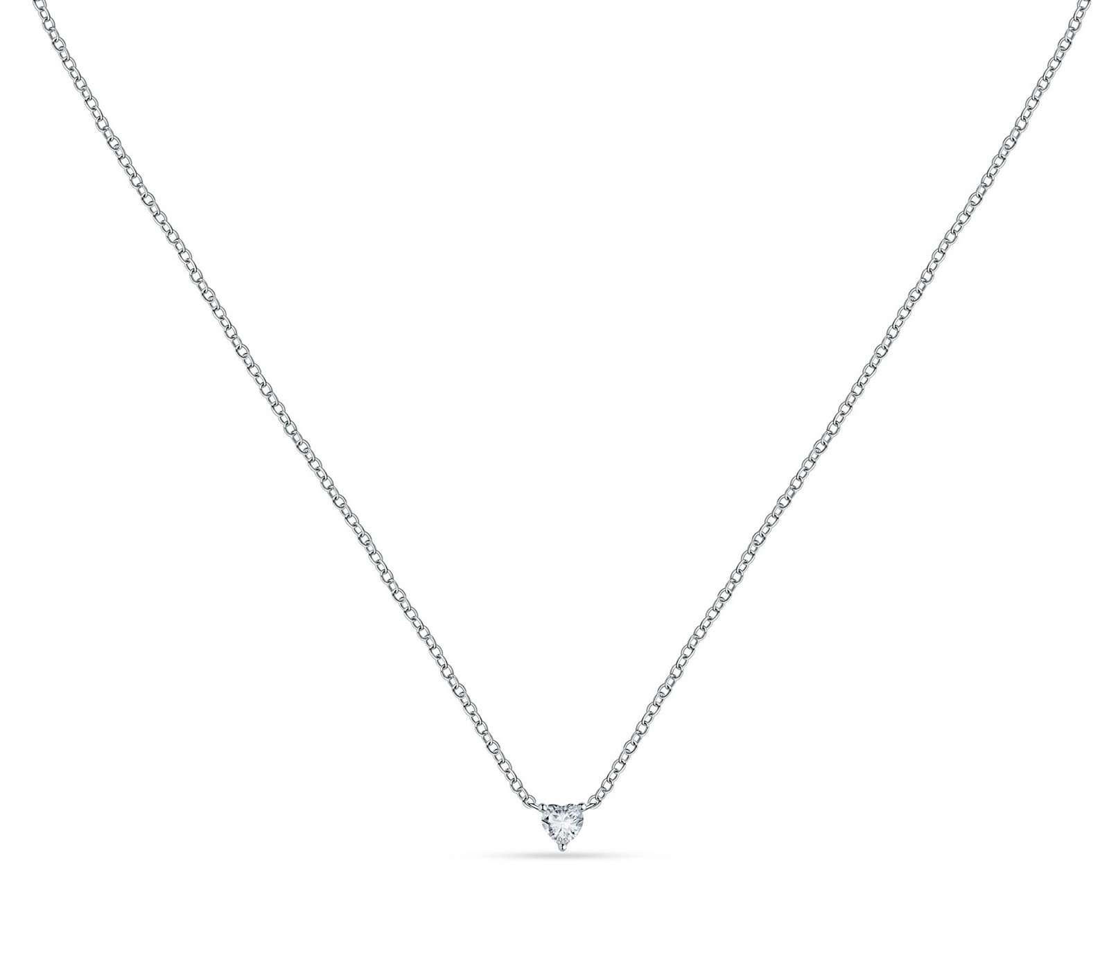 La Petite Story Stříbrný náhrdelník s čirým srdíčkem Silver LPS10AWV17