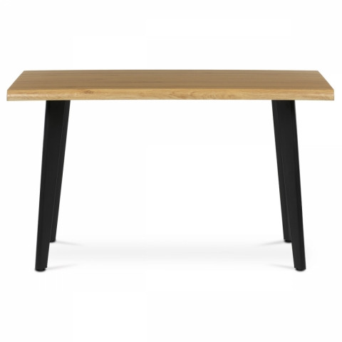 Stůl jídelní, 130x80x75 cm, MDF deska, dekor divoký dub, kov, černý lak HT-F4413 OAK HT-F4413 OAK Autronic
