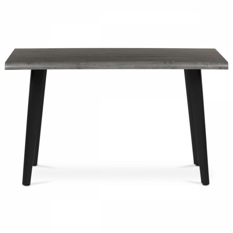 Stůl jídelní, 130x80x75 cm, MDF deska, dekor šedý dub, kov, černý lak HT-F4413 GREY HT-F4413 GREY Autronic