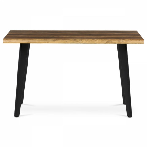 Stůl jídelní, 130x80x75 cm, MDF deska, dekor staré dřevo, kov, černý lak HT-F4413 OLW HT-F4413 OLW Autronic