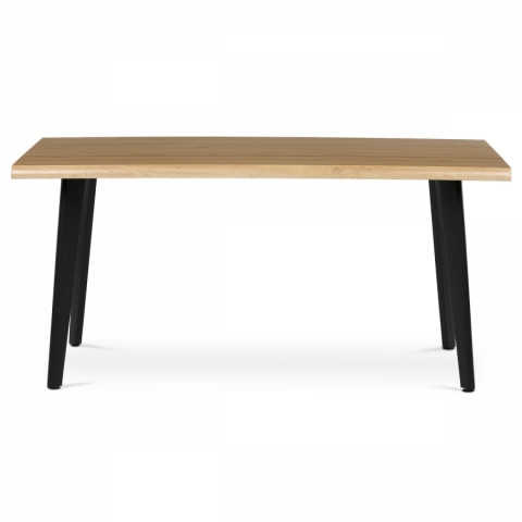 Stůl jídelní, 160x90x75 cm, MDF deska, dekor divoký dub, kov, černý lak HT-F4416 OAK HT-F4416 OAK Autronic