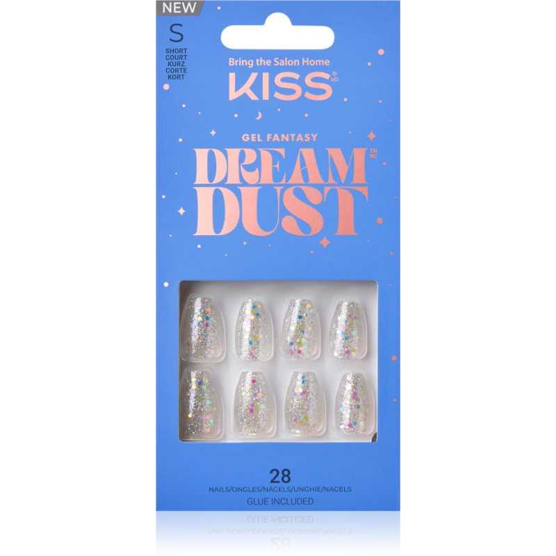 KISS Dream Dust Gel Fantasy umělé nehty Mood Dust 28 ks