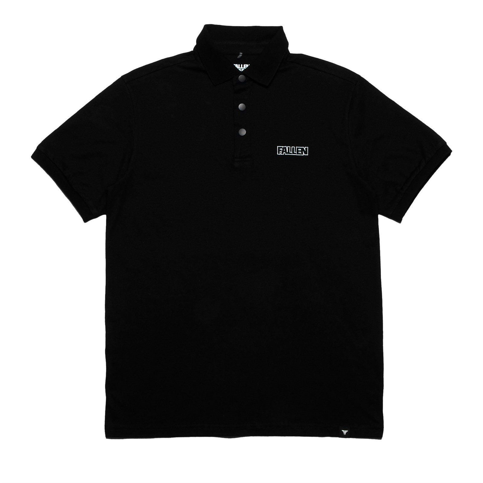 triko FALLEN - Polo Oversize Tee Black White (BLACK WHITE)