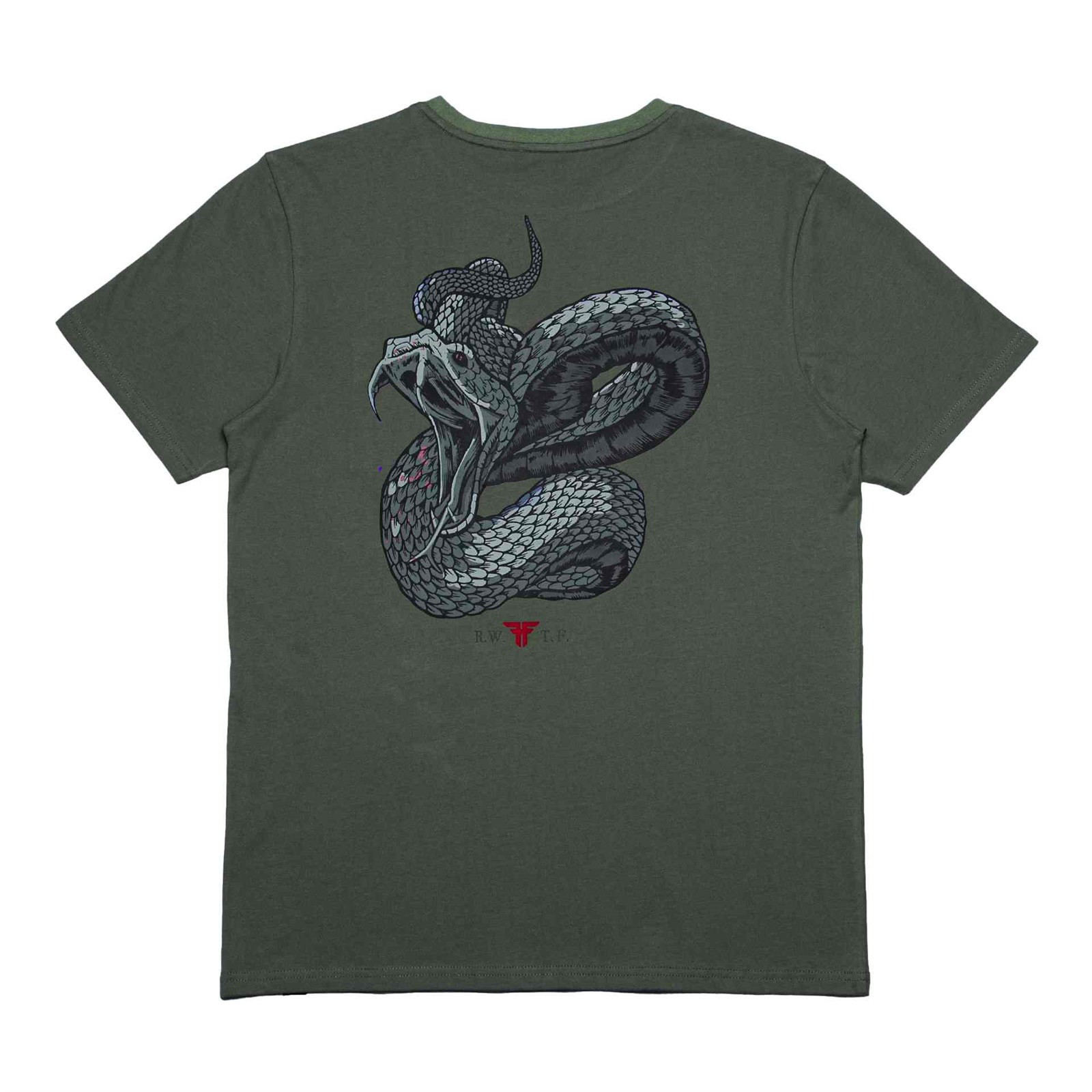 triko FALLEN - Serpent Skin Tee Olive Black (OLIVE BLACK)