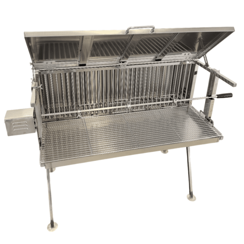 Nerezový gril na sele s otočným rožněm UG Grill