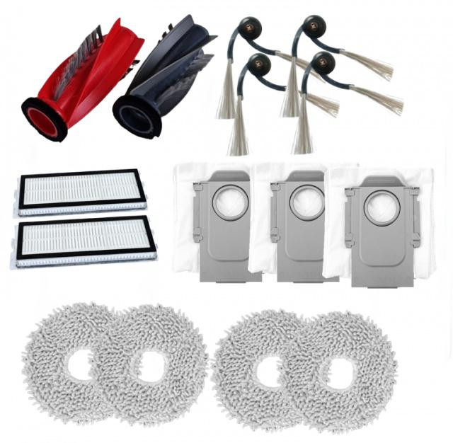 15ks Sada kartáčů, filtrů, mopů pro ROBOROCK QRevo Curv / QRevo Edge / P20 se sáčky