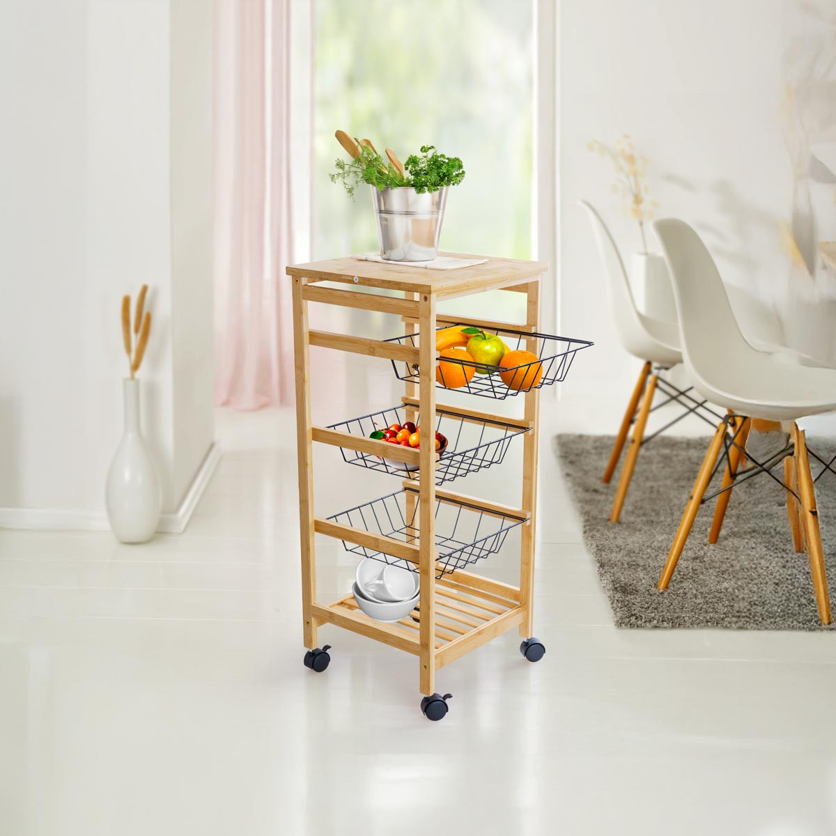 Weltbild Kuchyňský vozík bambusový