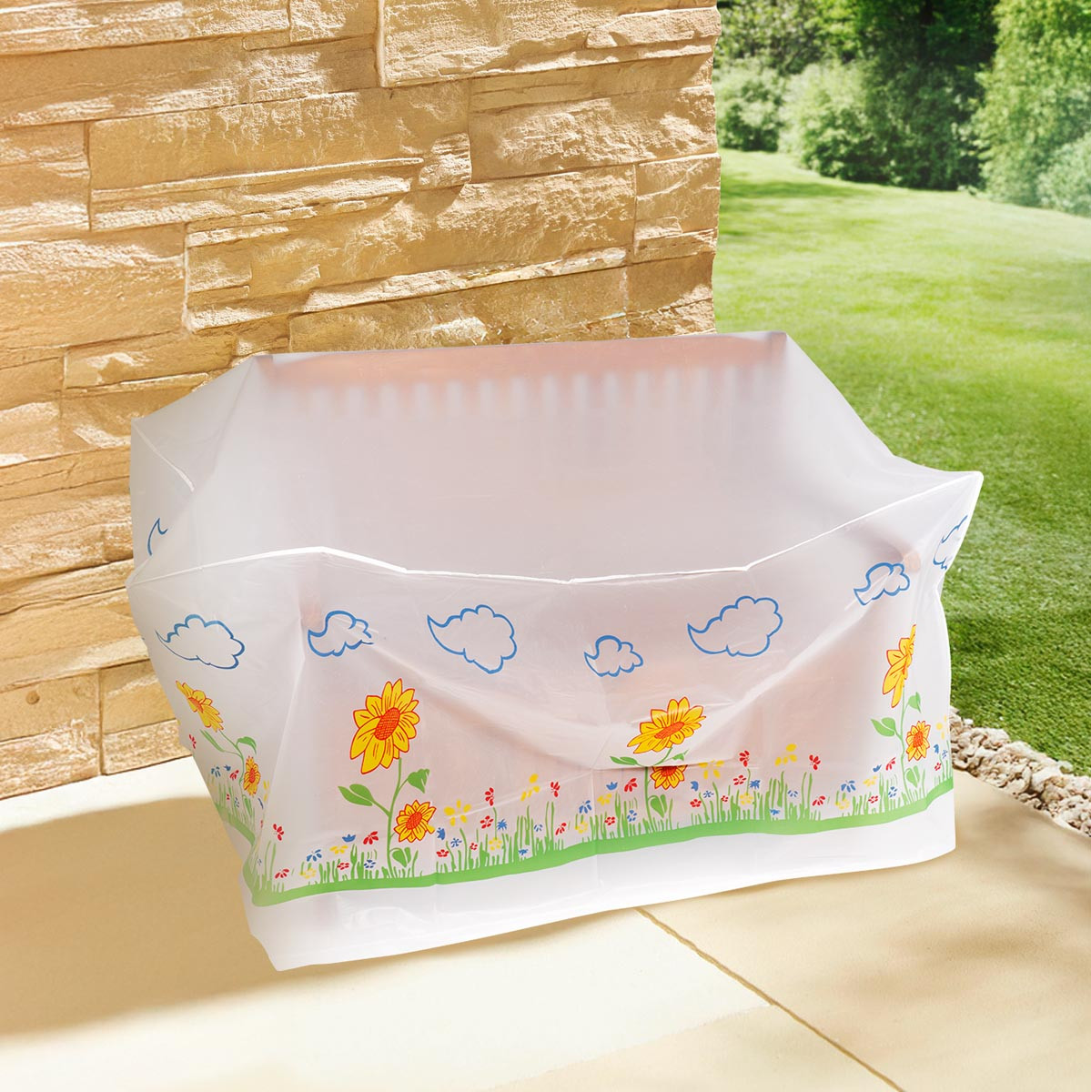 Die moderne Hausfrau Ochranný obal na zahradní lavici Slunečnice