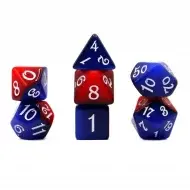 Dice4friends Dice Set Fable: Snow White - Blue/Red (7)