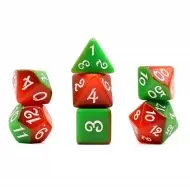 Dice4friends Dice Set Fable: Kiss the Frog - Red/Green (7)