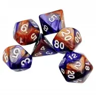 Dice4friends Dice Set Racing Copper/Purple (7)
