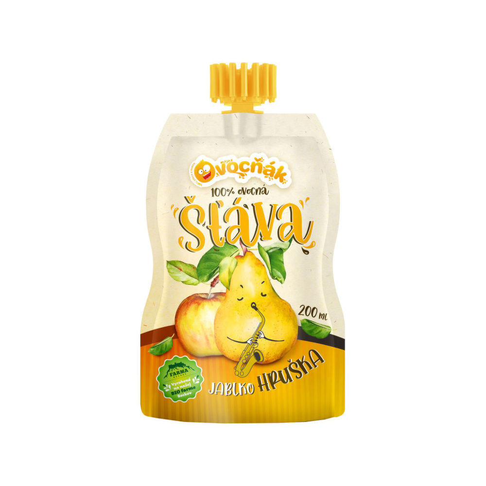Mošt ovocný jablko-hruška 200 ml OVOCŇÁK
