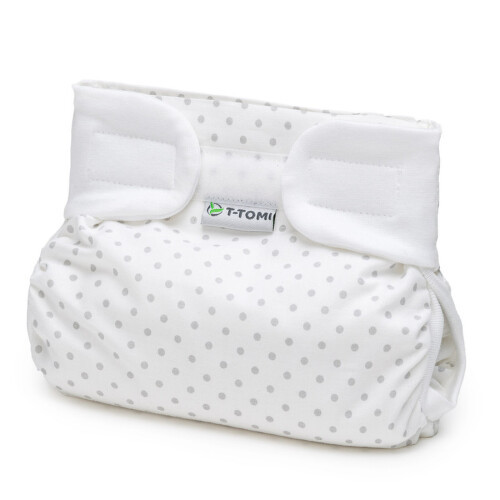 T-TOMI Ortopedické abdukční kalhotky suchý zip Grey dots 5-9kg