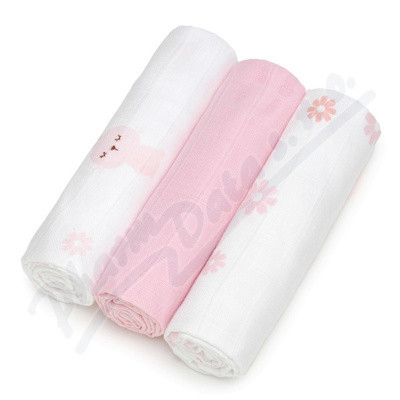 T-TOMI Látkové pleny 70x70cm 3ks Bunnies