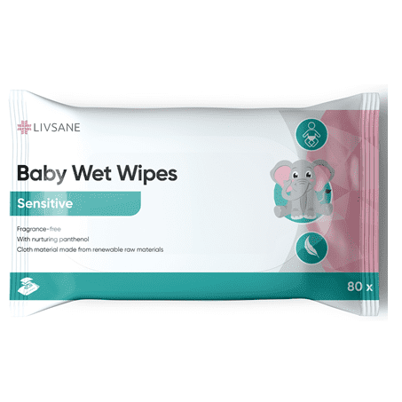 LIVSANE Dětské vlhčené ubrousky Sensitive 80ks