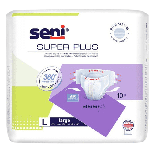 SENI SUPER PLUS LARGE KALHOTKY ABSORPČNÍ PRODYŠNÉ NOČNÍ, BOKY 100-150CM,