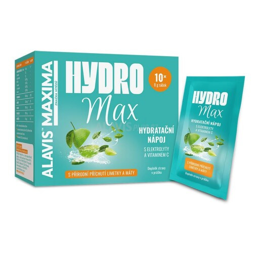 ALAVIS MAXIMA HydroMax hydratační nápoj sáčky limetka/máta 10x8g