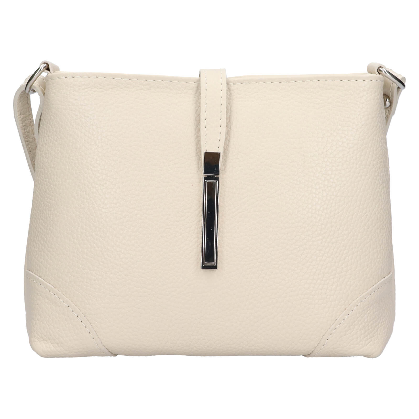 Dámská kožená crossbody kabelka Italia Marlen - krémová