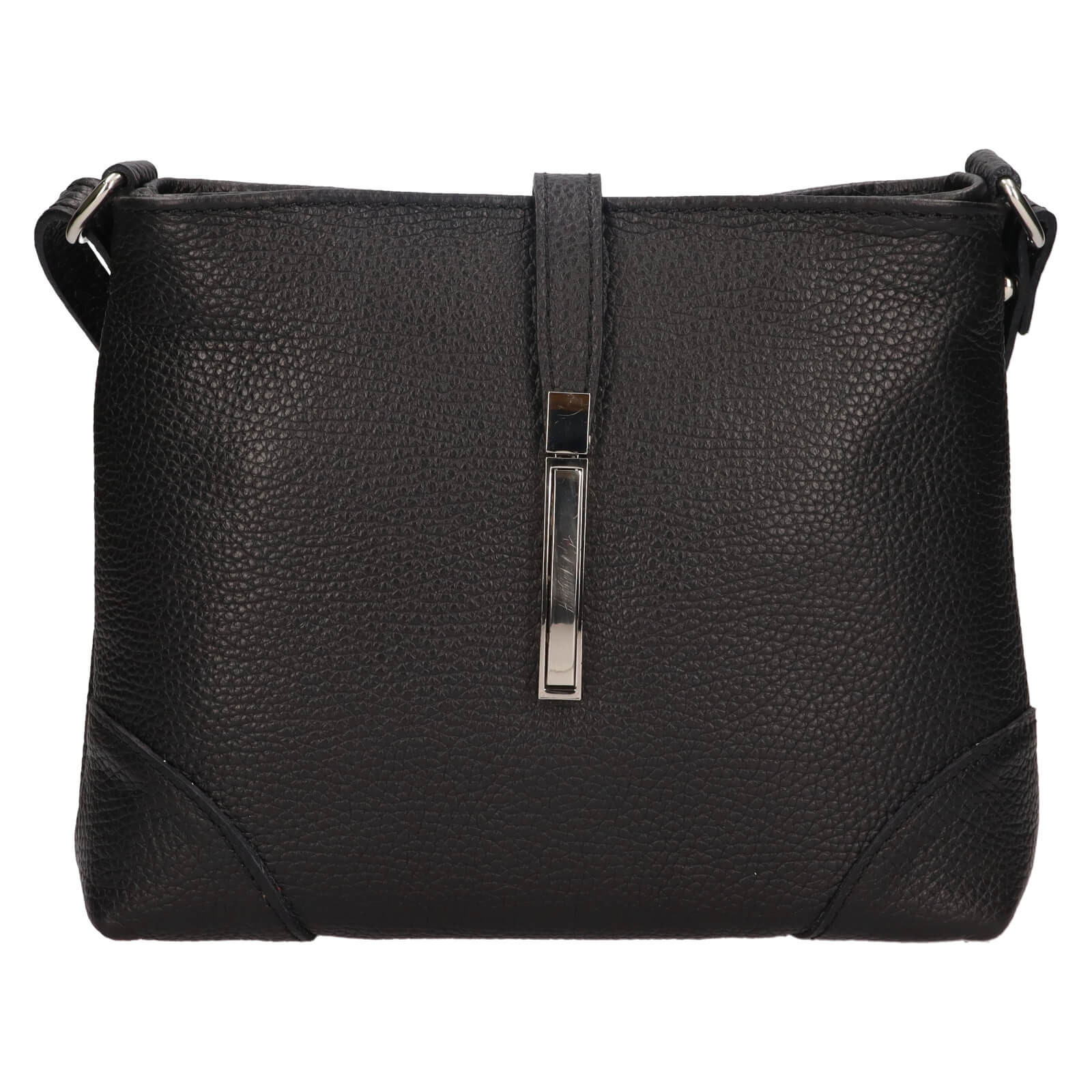 Dámská kožená crossbody kabelka Italia Marlen - černá