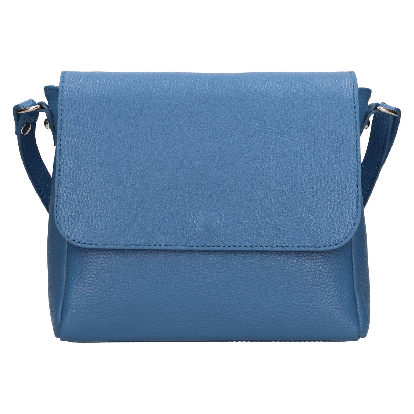 Dámská kožená crossbody kabelka Italia Nikka - modrá