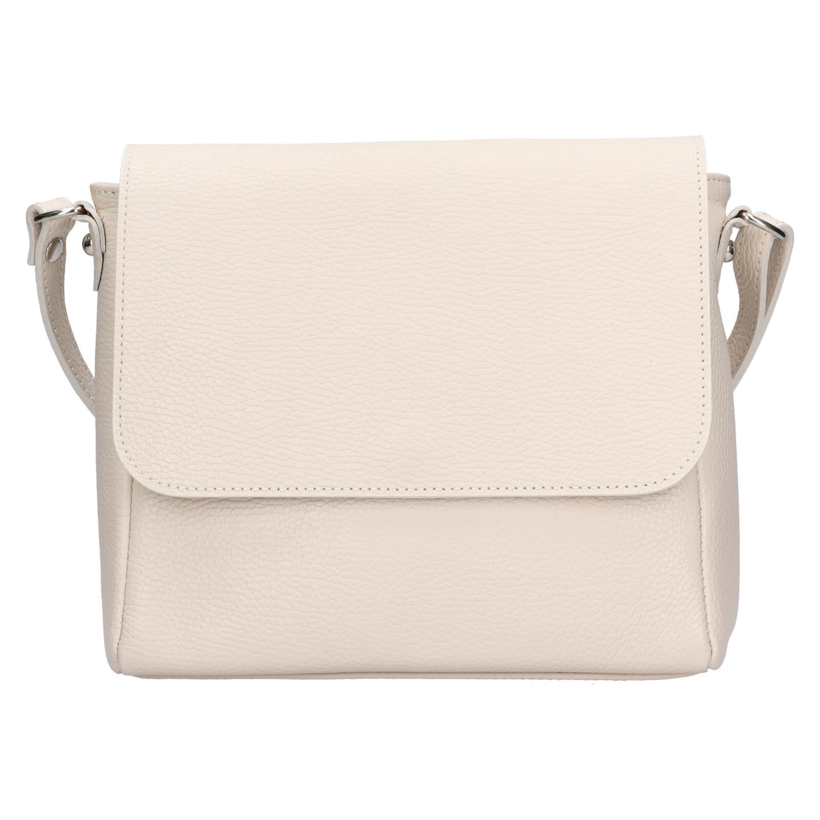 Dámská kožená crossbody kabelka Italia Nikka - krémová