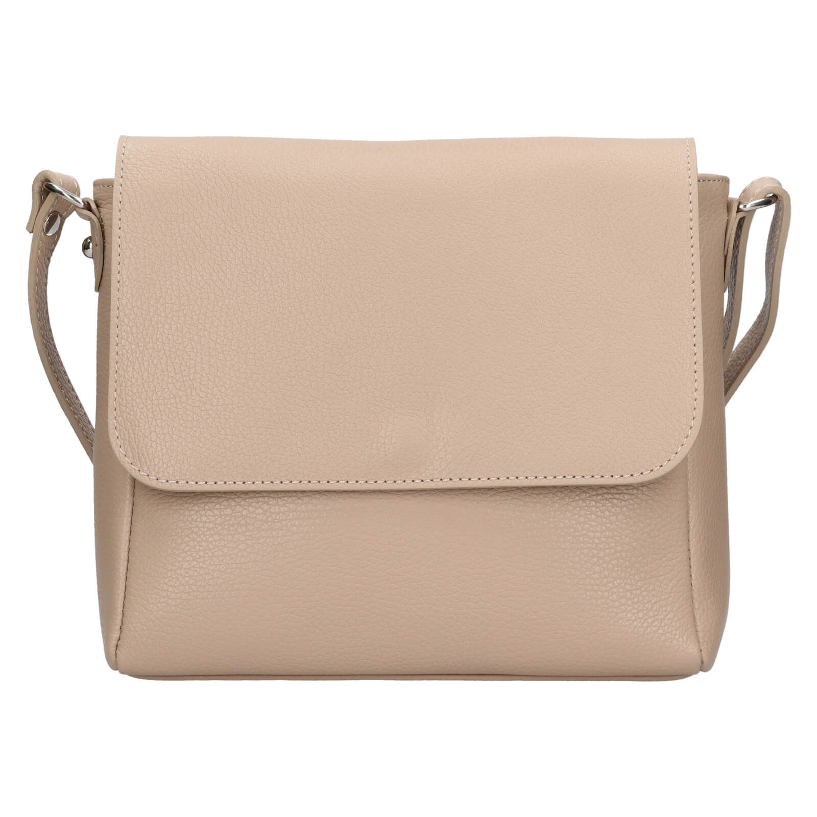 Dámská kožená crossbody kabelka Italia Nikka - béžová