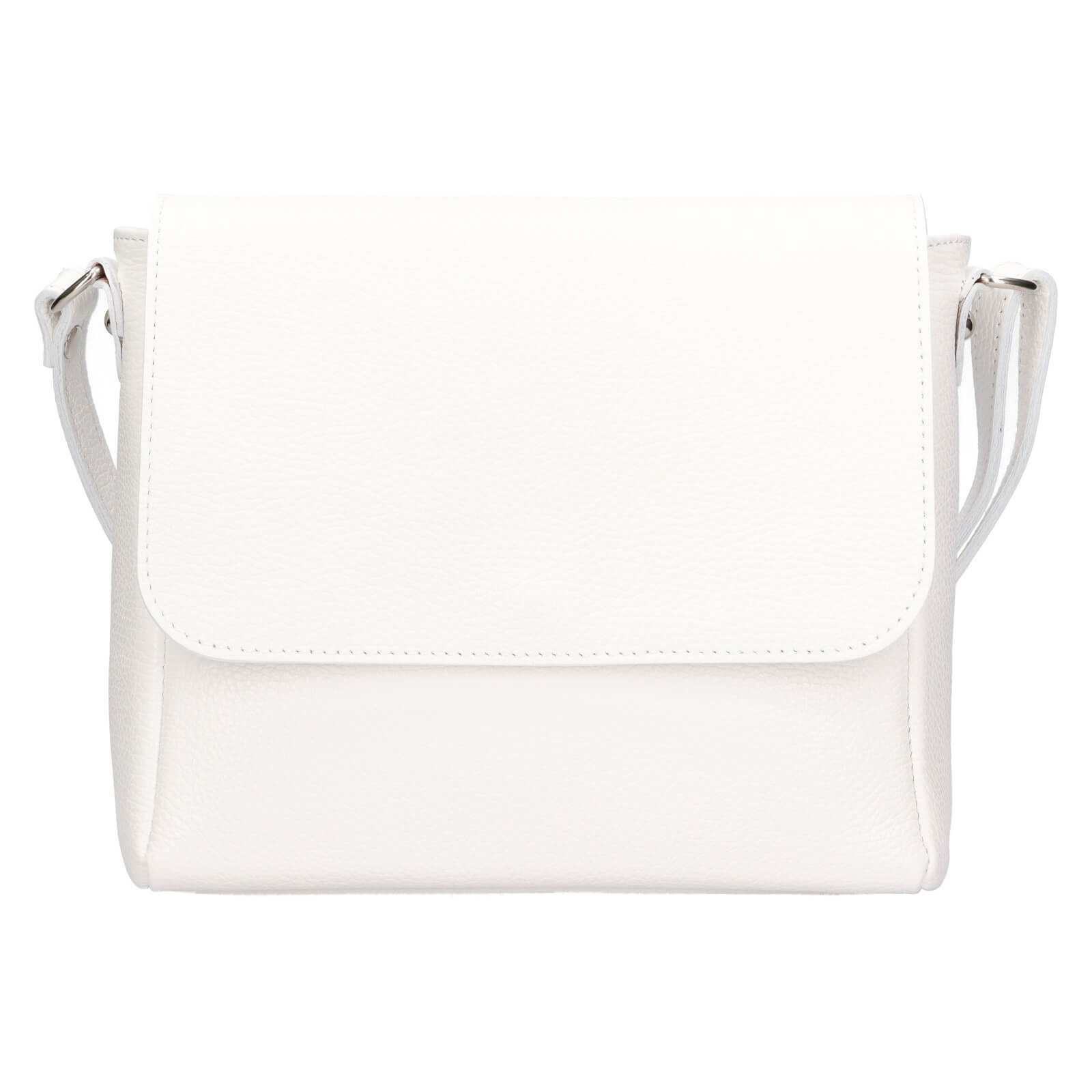Dámská kožená crossbody kabelka Italia Nikka - bilá