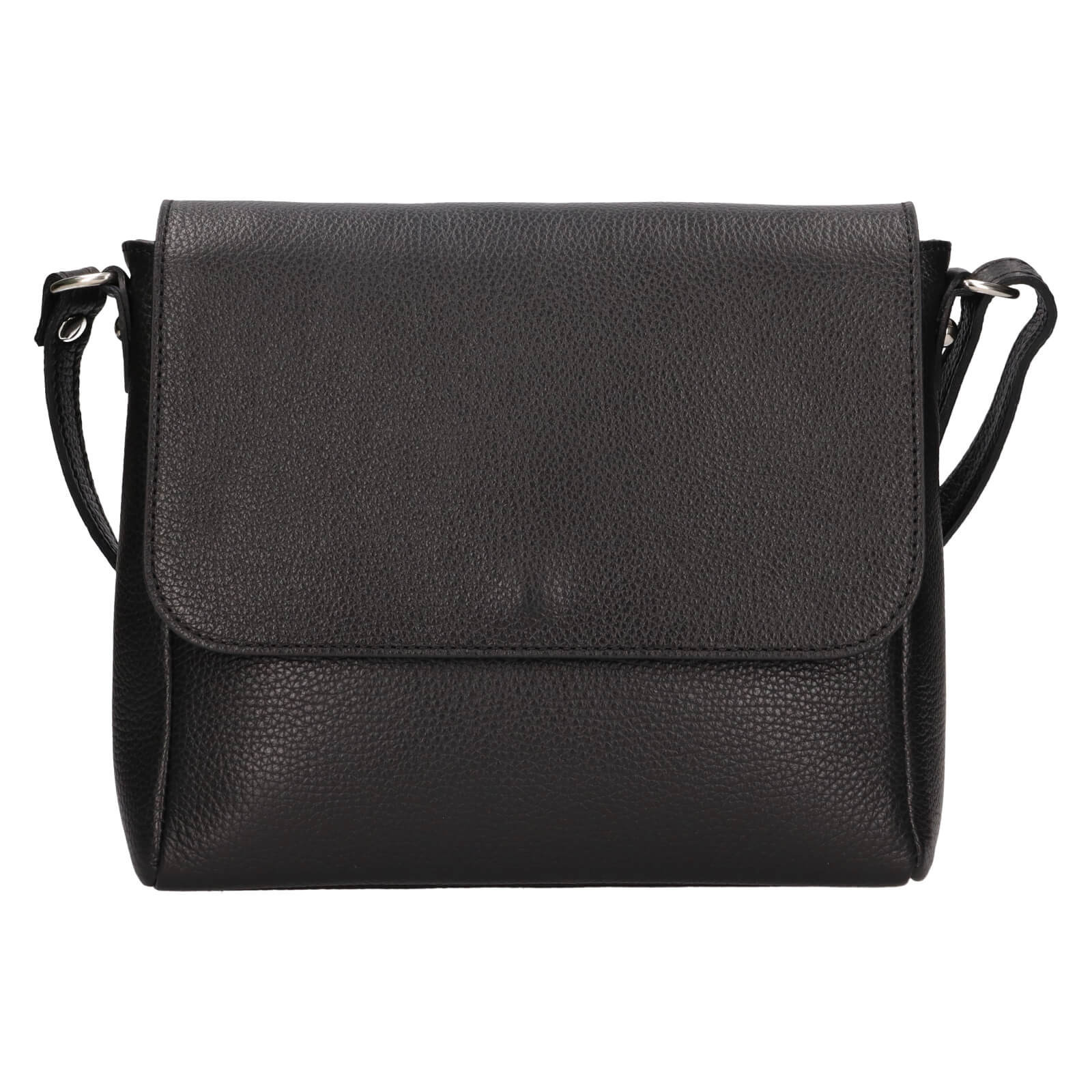 Dámská kožená crossbody kabelka Italia Nikka - černá
