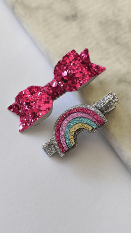 Sponky do vlasů 2 ks RASPBERRY RAINBOW