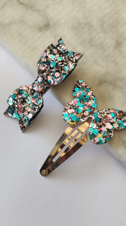 Sponky do vlasů 2 ks GLITTER BUTTERFLY