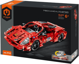 Stavebnice iM.MASTER závodní auto na zpětné natažení plast 437 dílků