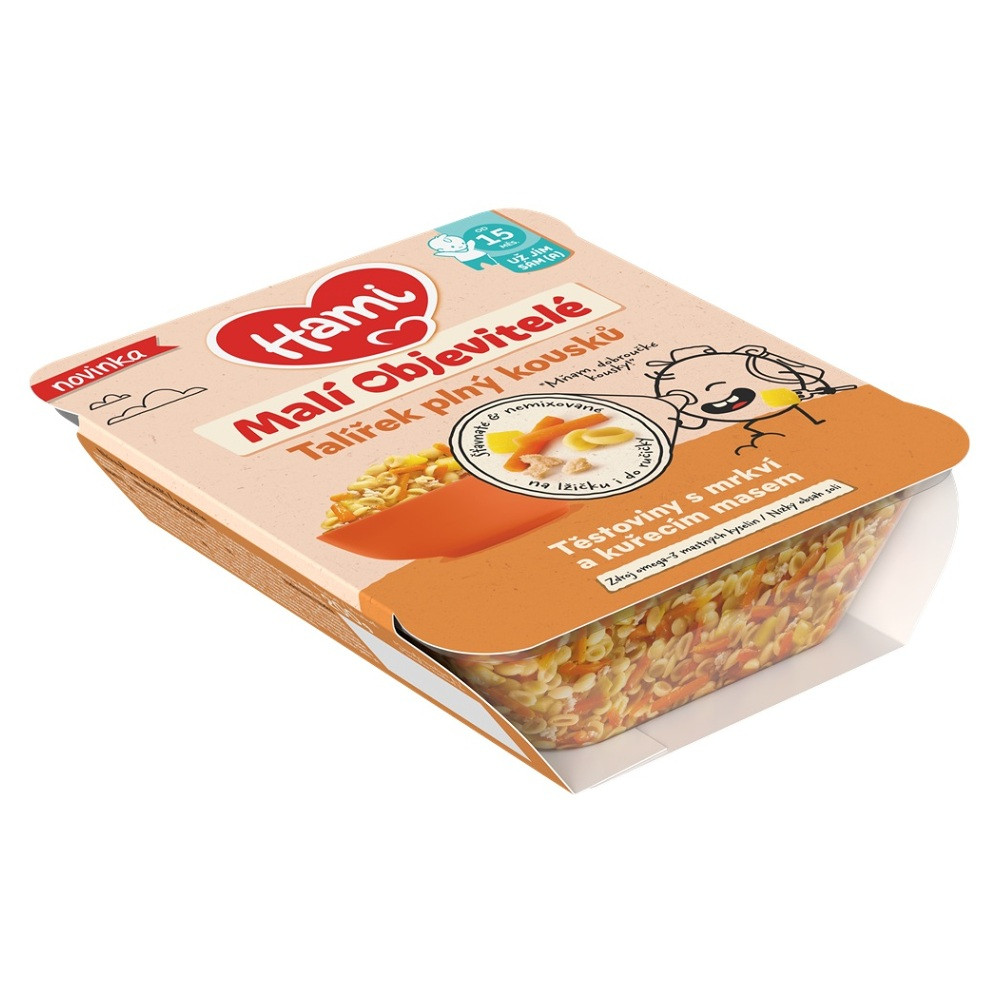 HAMI Malí objevitelé těstoviny s mrkví a kuřecím masem 200 g