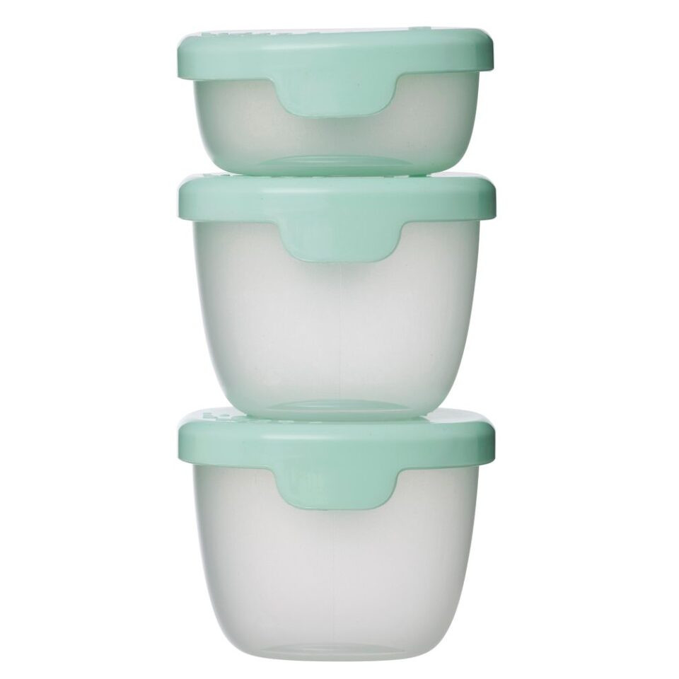 B.BOX Sada zelených krabiček snack tubs 3 kusy