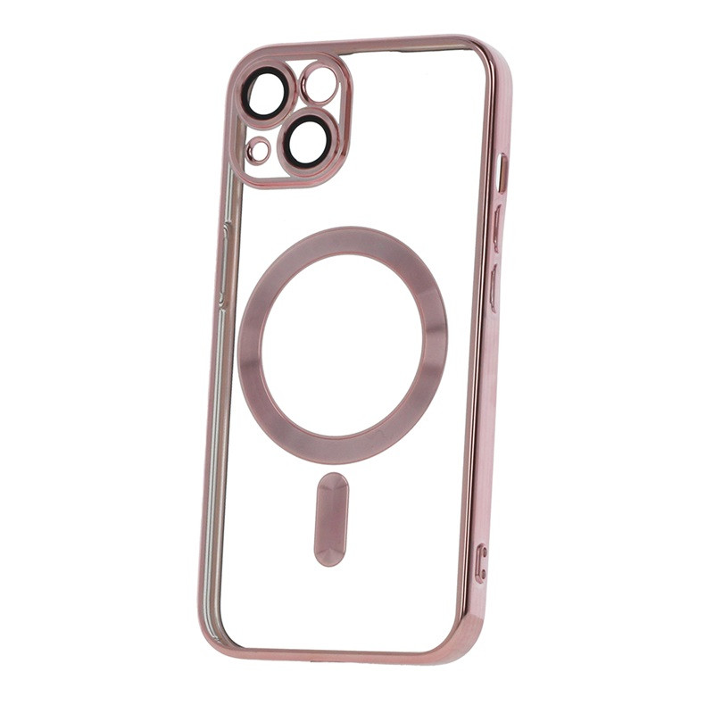 Pouzdro silikon Apple iPhone 16 PRO Magsafe Chrome růžové zlaté