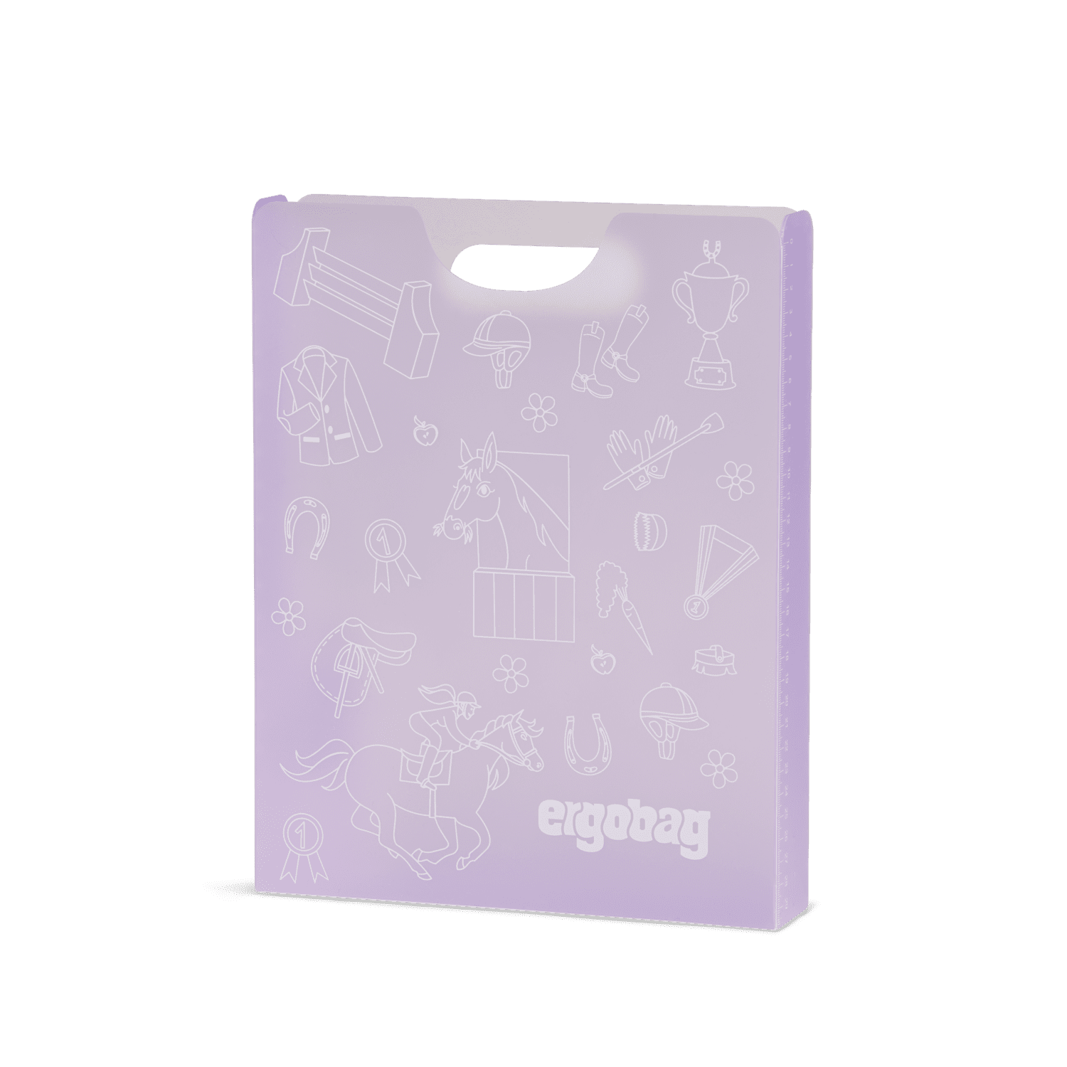 Plastové desky na sešity Ergobag - Horses Purple