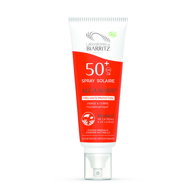 Laboratoires de Biarritz ALGA MARIS BIO spray na opalování SPF50+ 100 ml 100 ml